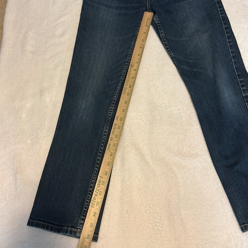 Woolrich Jeans Size 6 Womens Mid Rise Dark Wash Blue Denim Straight - Picture 11 of 13